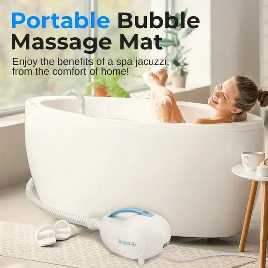 Hot Sale.Hot Sellers.Portable Spa Bubble Bath Massager - Thermal Spa Waterproof Non-Slip Mat with Suction Cup Bottom, Motorized