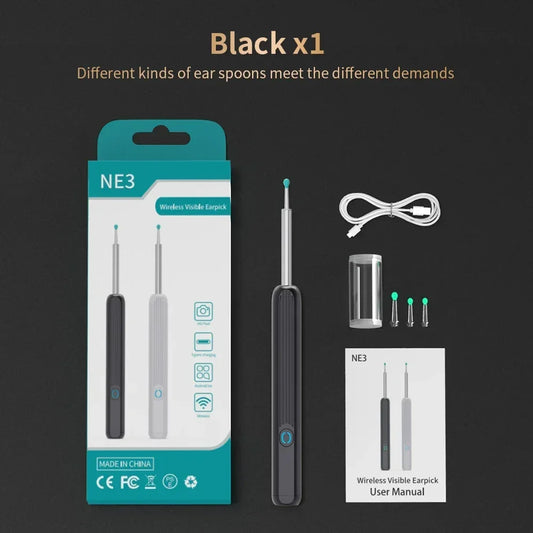 Smart Visual Ear Cleaner HD Ear Sticks Otoscope USB C Charging Endoscope Wax Removal Tool Earpick Mini Camera HD Earpick Gifts