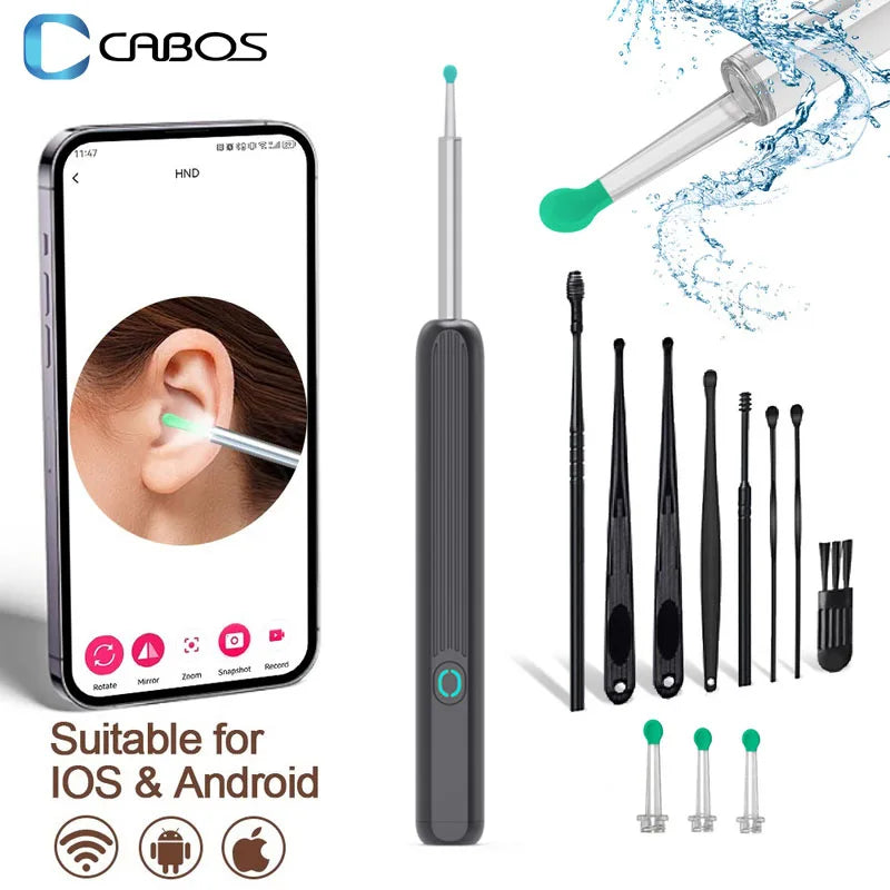 Smart Visual Ear Cleaner HD Ear Sticks Otoscope USB C Charging Endoscope Wax Removal Tool Earpick Mini Camera HD Earpick Gifts