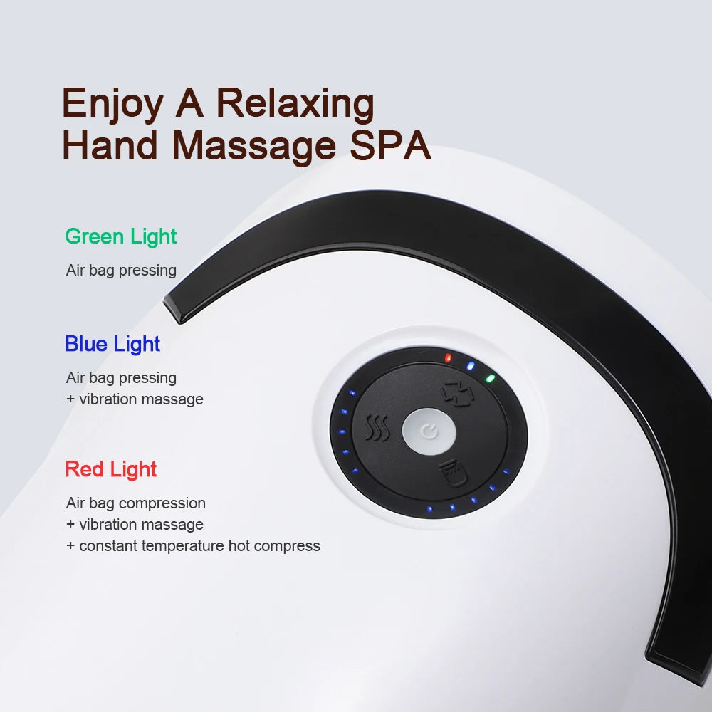 Cordless Hand Massager Machine for Wrist Arthritis Vibartion Heat and Pressure Acupoint Physiotherapy Palms Hand Shiatsu